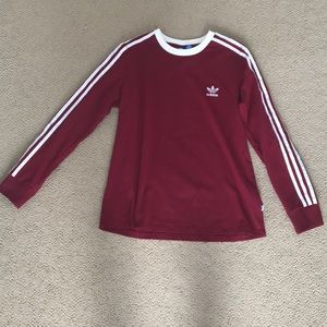 Maroon adidas shirt